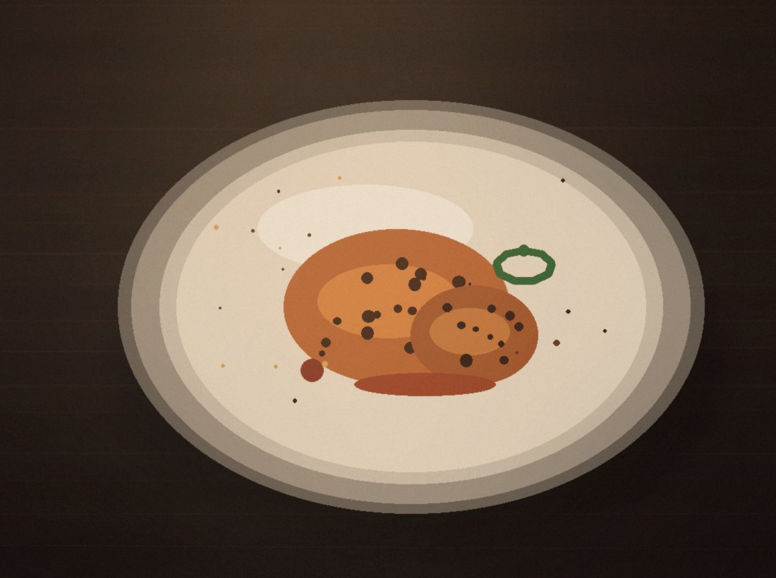 Plate of oak-fired chicken with char and pan jus